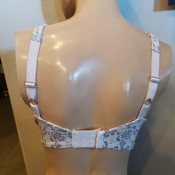 bali minimizer bra 38dd White Gray Floral Underwire Unlined 3385 - Picture 2 of 3